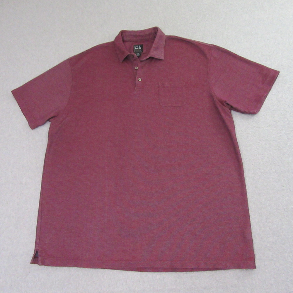 Jos A Bank Mens Polo Shirt 2XLT Red Traveler Golf Performance Sports